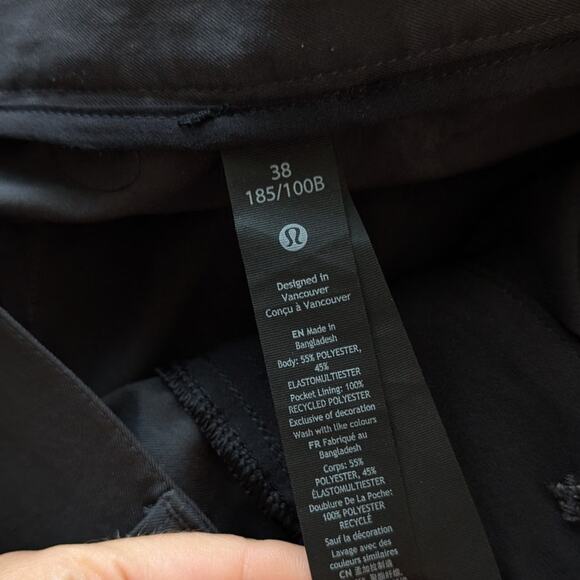 Lululemon ABC Classic-Fit Trouser Gray High Waist Chino Cropped Pants, size 38 - Picture 3 of 7